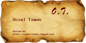 Oczel Timon névjegykártya
